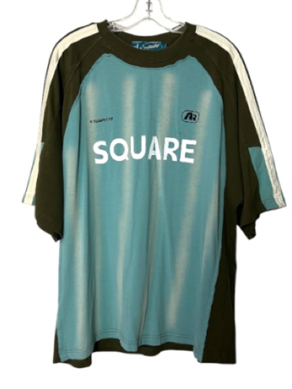 A Square Root Heavyweight Colorblock Oversized Streetwear Graphic Tee Size L